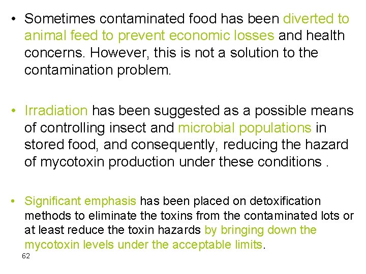 mycotoxins stored in fat)