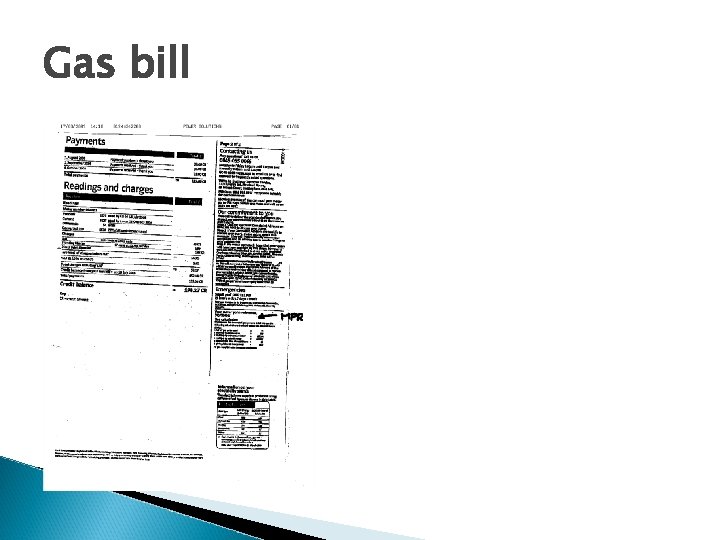 Gas bill 