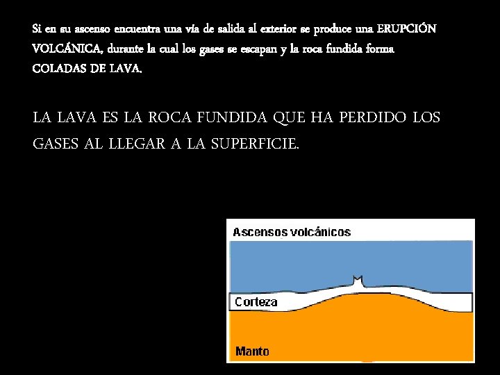 Si en su ascenso encuentra una vía de salida al exterior se produce una