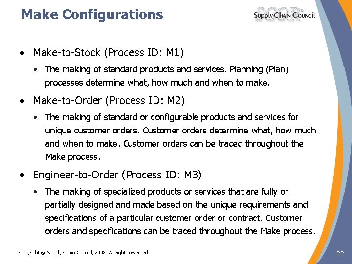 Make Configurations • Make-to-Stock (Process ID: M 1) • The making of standard products Make Configurations • Make-to-Stock (Process ID: M 1) • The making of standard products