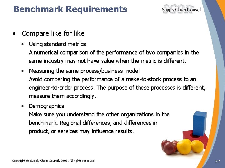 Benchmark Requirements • Compare like for like • Using standard metrics A numerical comparison Benchmark Requirements • Compare like for like • Using standard metrics A numerical comparison