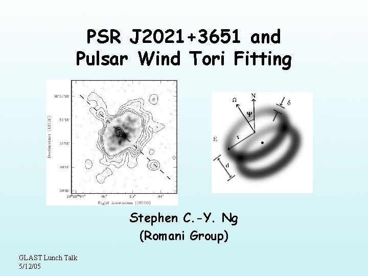 PSR J 2021+3651 and Pulsar Wind Tori Fitting Stephen C. -Y. Ng (Romani Group)