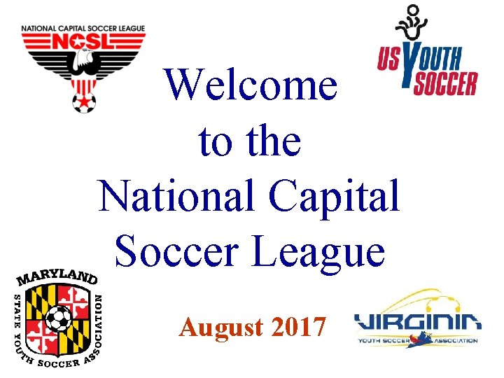 Welcome to the National Capital Soccer League August 2017 