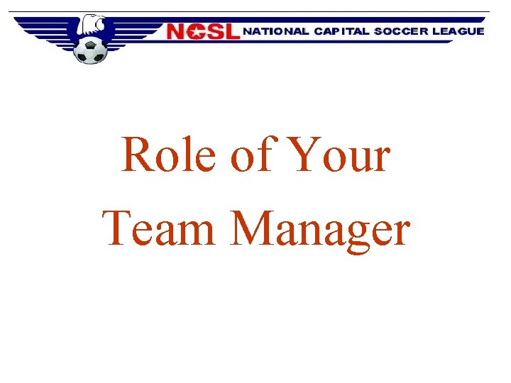  Role of Your Team Manager 