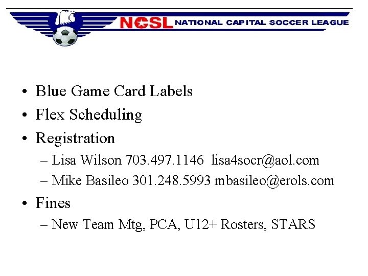  • Blue Game Card Labels • Flex Scheduling • Registration – Lisa Wilson