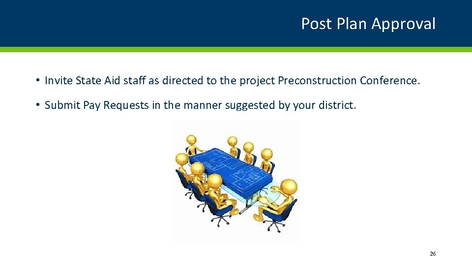 Post Plan Approval • Invite State Aid staff as directed to the project Preconstruction