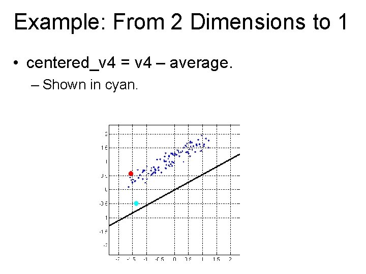 Example: From 2 Dimensions to 1 • centered_v 4 = v 4 – average.
