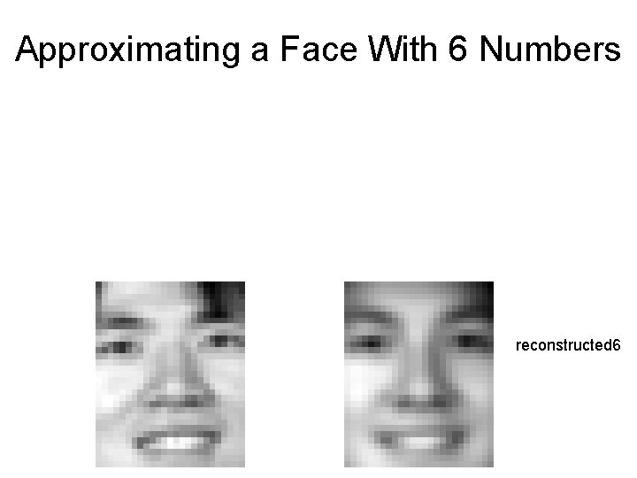 Approximating a Face With 6 Numbers reconstructed 6 