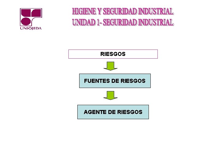RIESGOS FUENTES DE RIESGOS AGENTE DE RIESGOS 