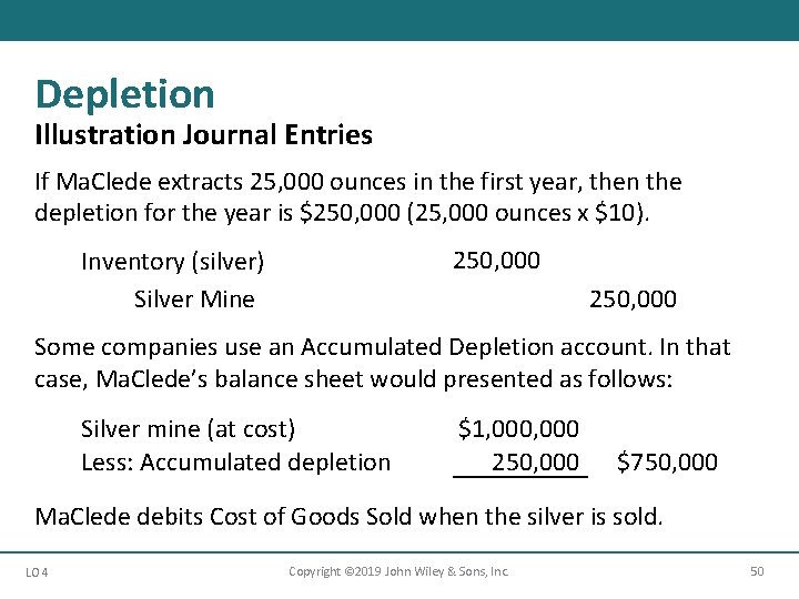 Depletion Illustration Journal Entries If Ma. Clede extracts 25, 000 ounces in the first Depletion Illustration Journal Entries If Ma. Clede extracts 25, 000 ounces in the first