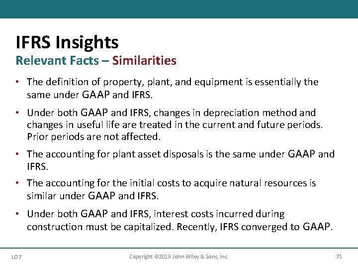 IFRS Insights Relevant Facts – Similarities • The definition of property, plant, and equipment IFRS Insights Relevant Facts – Similarities • The definition of property, plant, and equipment