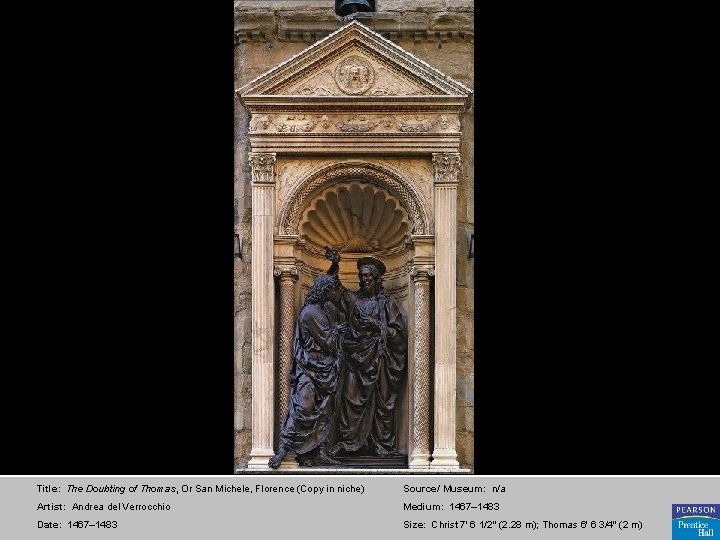 Title: The Doubting of Thomas, Or San Michele, Florence (Copy in niche) Source/ Museum: