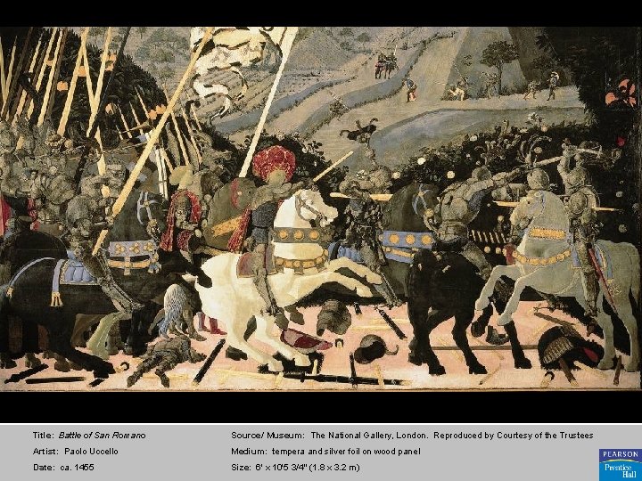 Title: Battle of San Romano Source/ Museum: The National Gallery, London. Reproduced by Courtesy