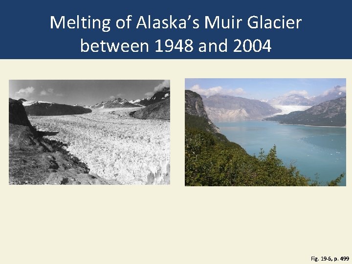 Melting of Alaska’s Muir Glacier between 1948 and 2004 Fig. 19 -6, p. 499