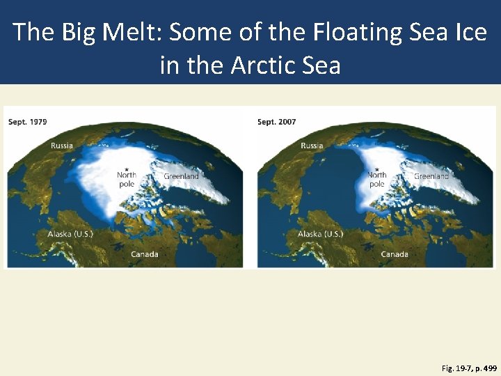 The Big Melt: Some of the Floating Sea Ice in the Arctic Sea Fig.