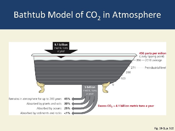 Bathtub Model of CO 2 in Atmosphere Fig. 19 -D, p. 512 