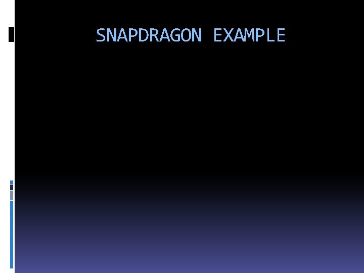 SNAPDRAGON EXAMPLE 