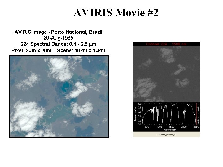 AVIRIS Movie #2 AVIRIS Image - Porto Nacional, Brazil 20 -Aug-1995 224 Spectral Bands: