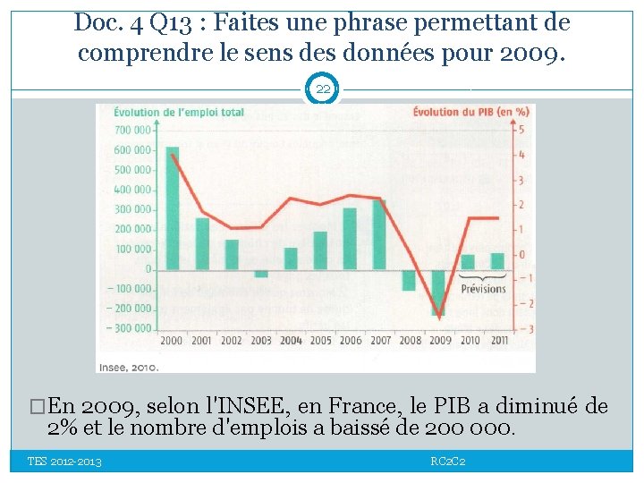 Doc. 4 Q 13 : Faites une phrase permettant de comprendre le sens des