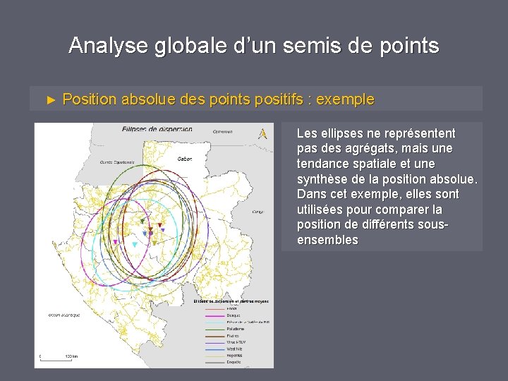 Analyse globale d’un semis de points ► Position absolue des points positifs : exemple Analyse globale d’un semis de points ► Position absolue des points positifs : exemple