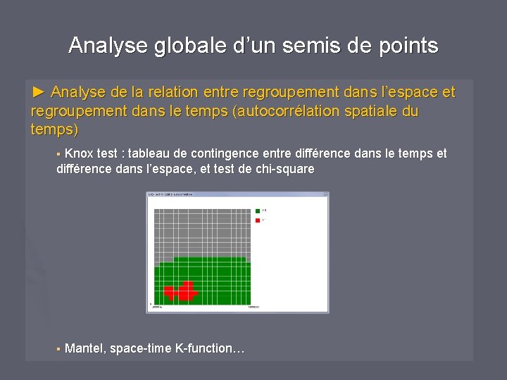 Analyse globale d’un semis de points ► Analyse de la relation entre regroupement dans Analyse globale d’un semis de points ► Analyse de la relation entre regroupement dans