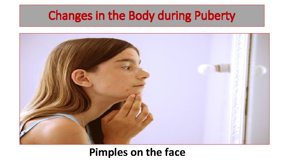 Changes in the Body during Puberty Pimples on the face 