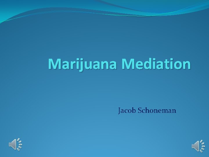 Marijuana Mediation Jacob Schoneman 