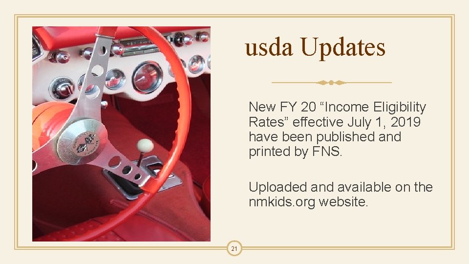 usda Updates New FY 20 “Income Eligibility Rates” effective July 1, 2019 have been