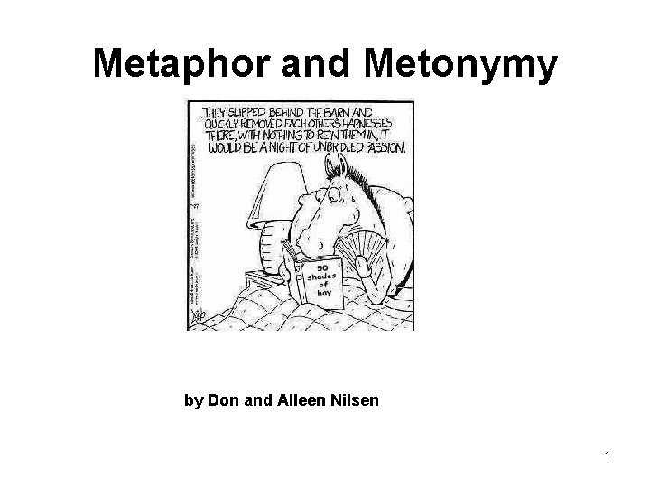 Metaphor and Metonymy by Don and Alleen Nilsen 1 