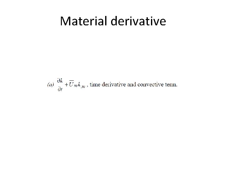 Material derivative 