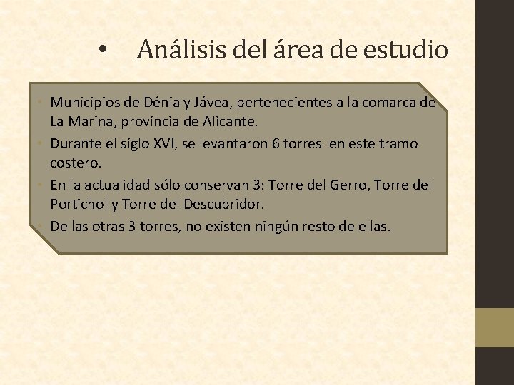  • Análisis del área de estudio • Municipios de Dénia y Jávea, pertenecientes