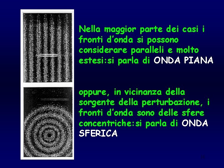 Nella maggior parte dei casi i fronti d’onda si possono considerare paralleli e molto