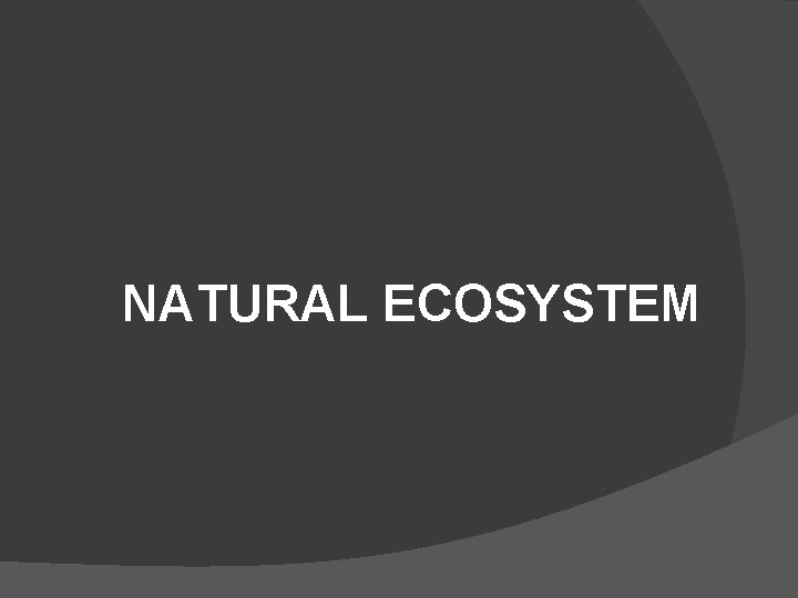 NATURAL ECOSYSTEM 