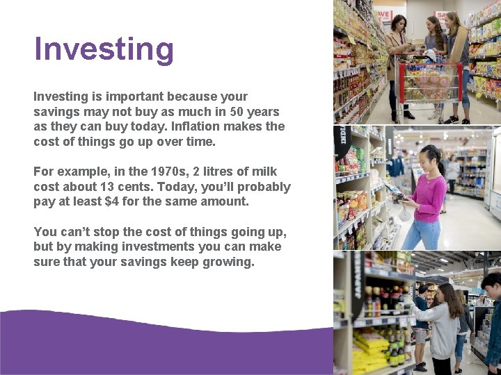 Investing is important because your savings may not buy as much in 50 years