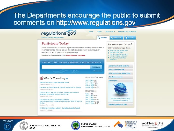 The Departments encourage the public to submit comments on http: //www. regulations. gov 10/31/2020