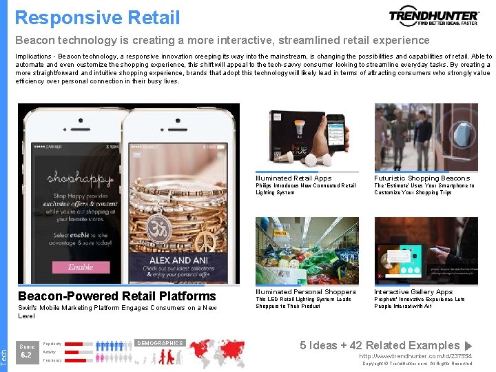 Tech Responsive Retail Beacon technology is creating a more interactive, streamlined retail experience Implications