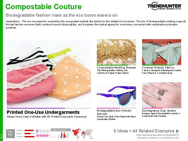 Eco Compostable Couture Biodegradable fashion rises as the eco boom wavers on Implications -