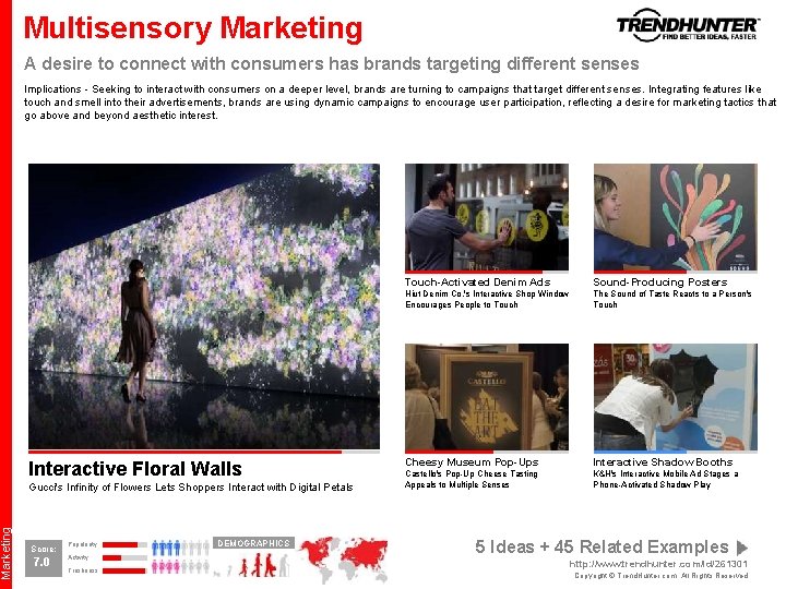 Marketing Multisensory Marketing A desire to connect with consumers has brands targeting different senses