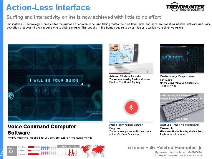 Tech Action-Less Interface Surfing and interactivity online is now achieved with little to no