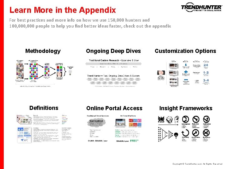 Learn More in the Appendix For best practices and more info on how we