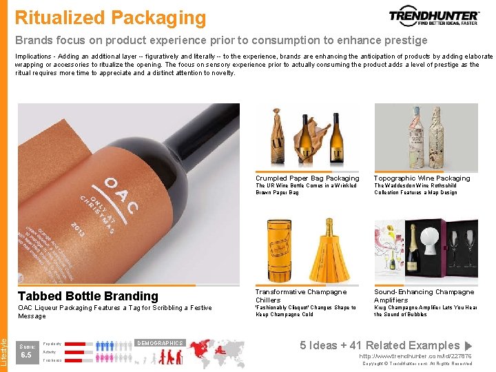 Lifestyle Ritualized Packaging Brands focus on product experience prior to consumption to enhance prestige