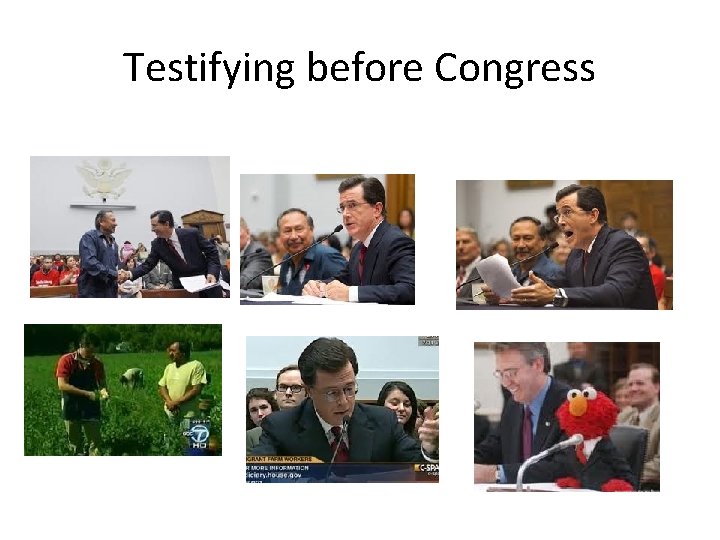 Testifying before Congress 