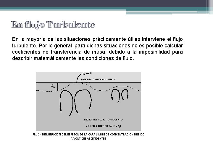 En flujo Turbulento En la mayoría de las situaciones prácticamente útiles interviene el flujo