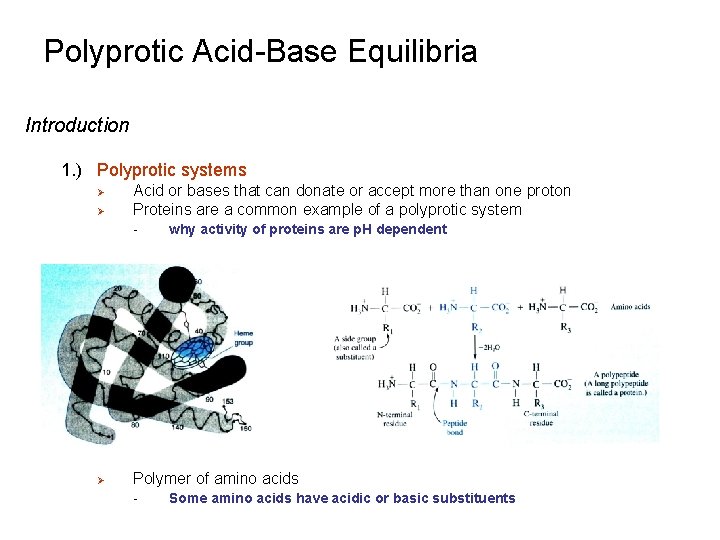 Polyprotic Acid-Base Equilibria Introduction 1. ) Polyprotic systems Ø Ø Acid or bases that