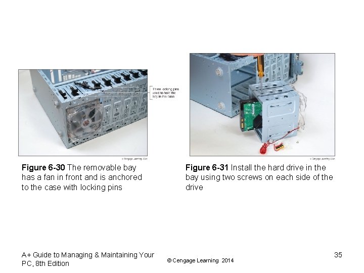 Figure 6 -30 The removable bay has a fan in front and is anchored