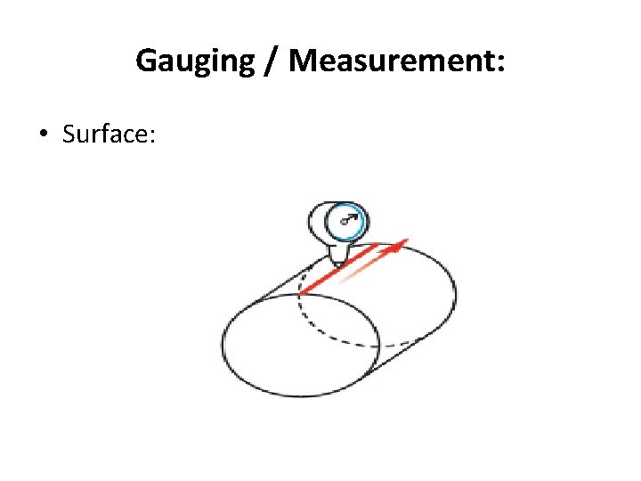 Gauging / Measurement: • Surface: 