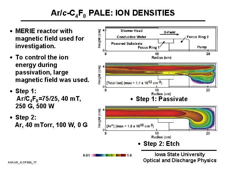 Ar/c-C 4 F 8 PALE: ION DENSITIES · MERIE reactor with magnetic field used