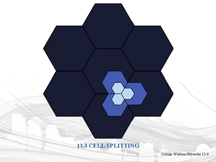 13. 3 CELL SPLITTING Cellular Wireless Networks 13 -8 13. 3 CELL SPLITTING Cellular Wireless Networks 13 -8