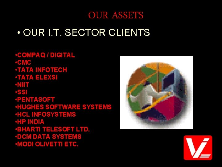 OUR ASSETS • OUR I. T. SECTOR CLIENTS • COMPAQ / DIGITAL • CMC