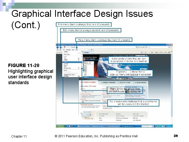 Graphical Interface Design Issues (Cont. ) FIGURE 11 -20 Highlighting graphical user interface design
